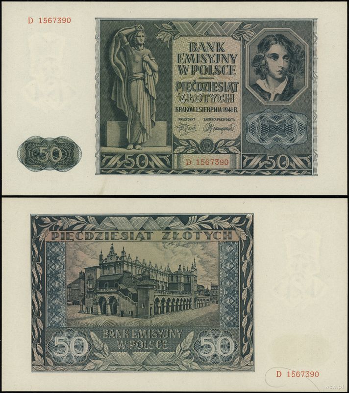 Polska, 50 złotych, 1.08.1941