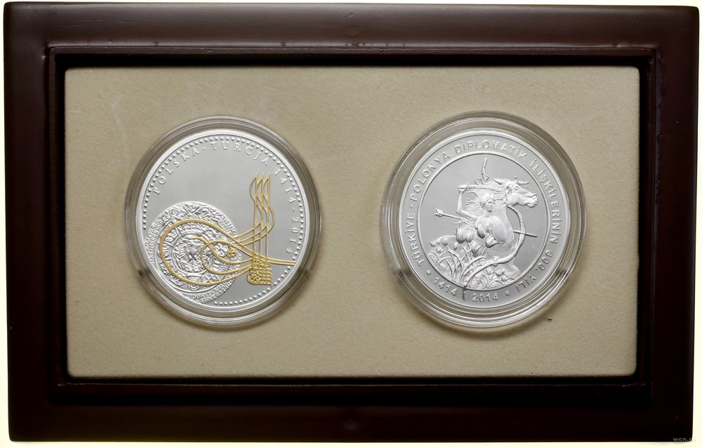 Polska, zestaw: 20 złotych 2014 + 50 türk lirasi 2014