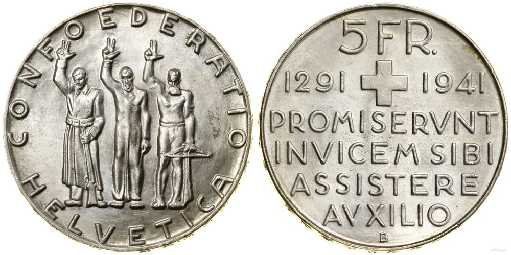 Szwajcaria, 5 franków, 1941