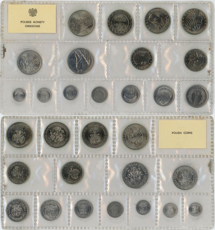 Polska, zestaw 15 monet