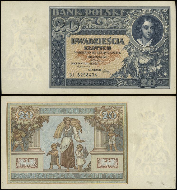 Polska, 20 złotych, 20.06.1931