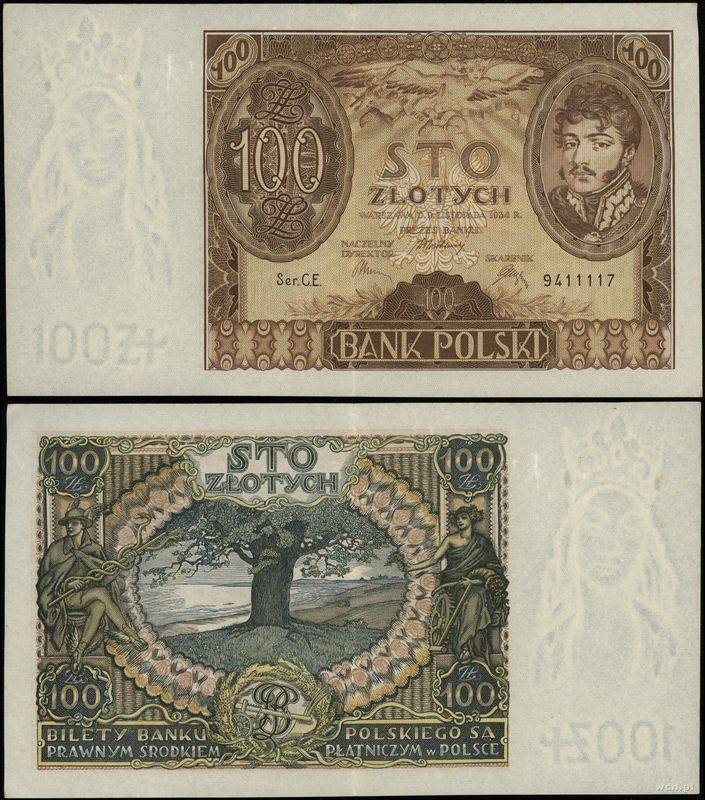 Polska, 100 złotych, 9.11.1934