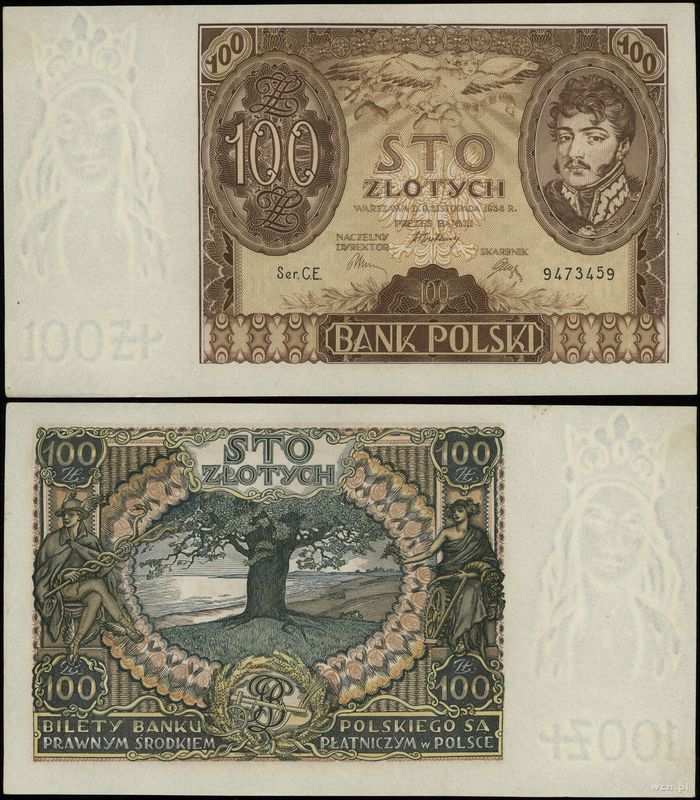 Polska, 100 złotych, 9.11.1934