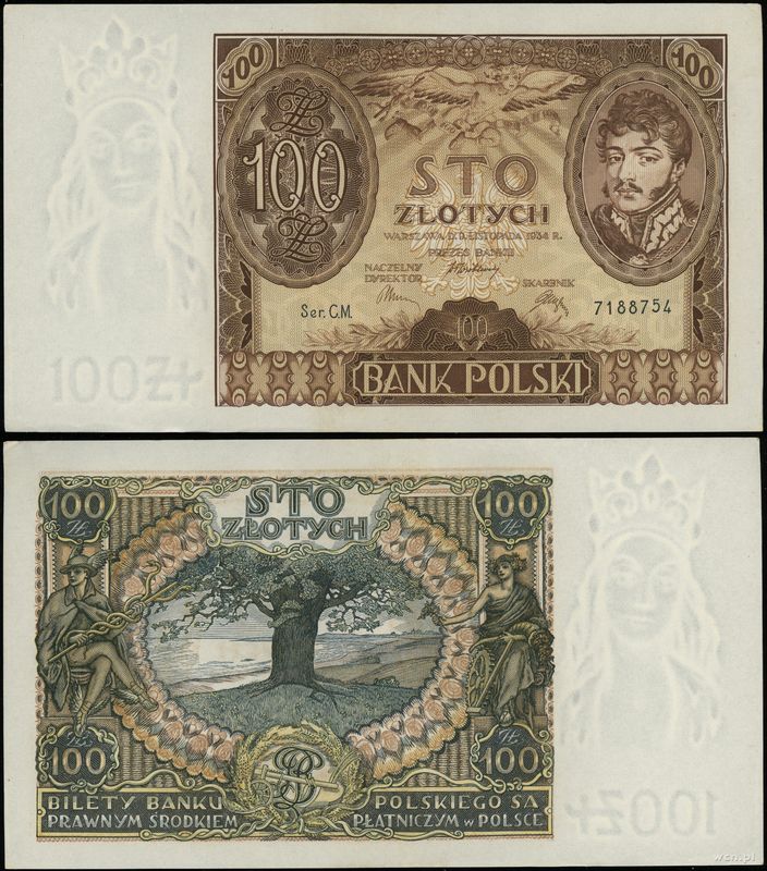 Polska, 100 złotych, 9.11.1934