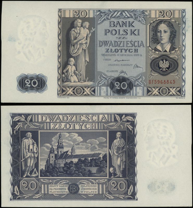 Polska, 20 złotych, 11.11.1936