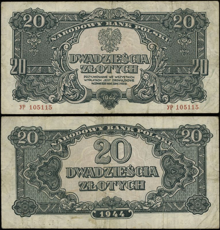 Polska, 20 złotych, 1944
