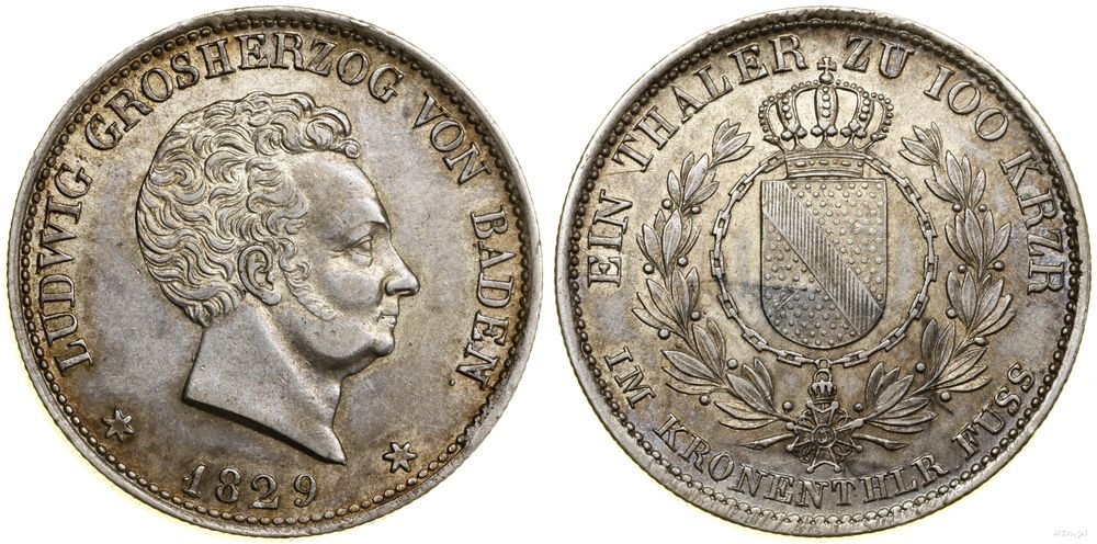 Niemcy, talar = 100 koron, 1829