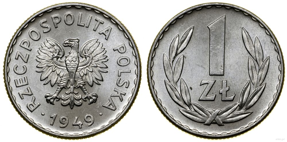 Polska, 1 złoty, 1949
