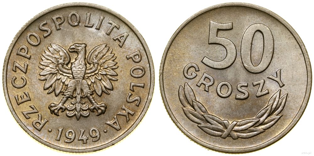 Polska, 50 groszy, 1949