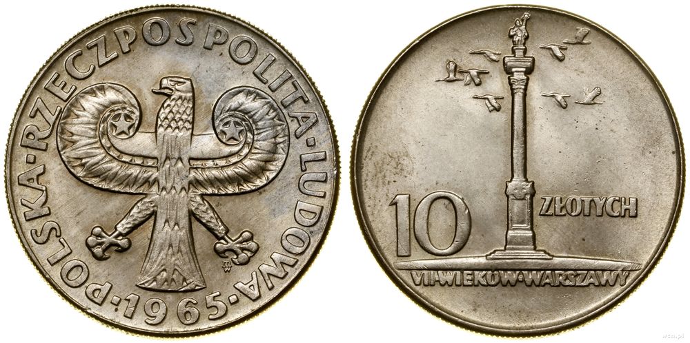 Polska, 10 złotych, 1965