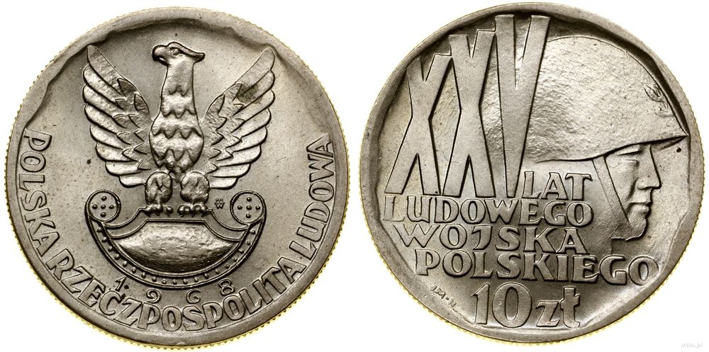 Polska, 10 złotych, 1968