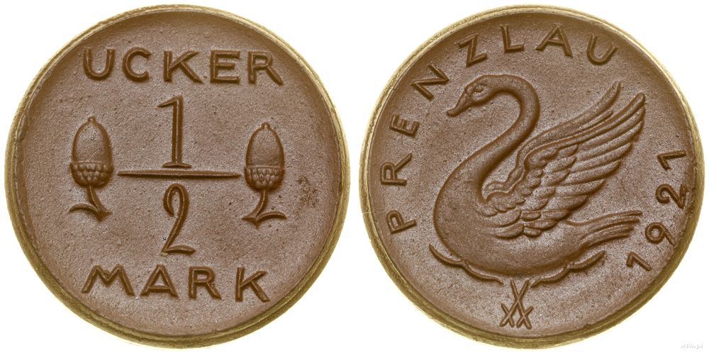 Niemcy, 1/2 marki, 1921