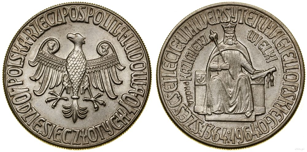 Polska, 10 złotych, 1964