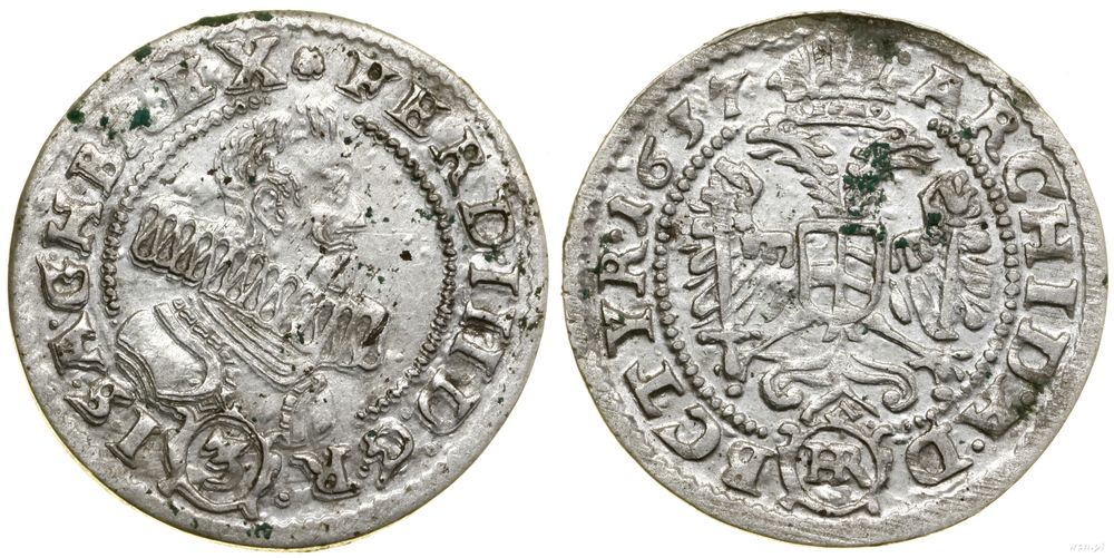 Śląsk, 3 krajcary, 1637 HR