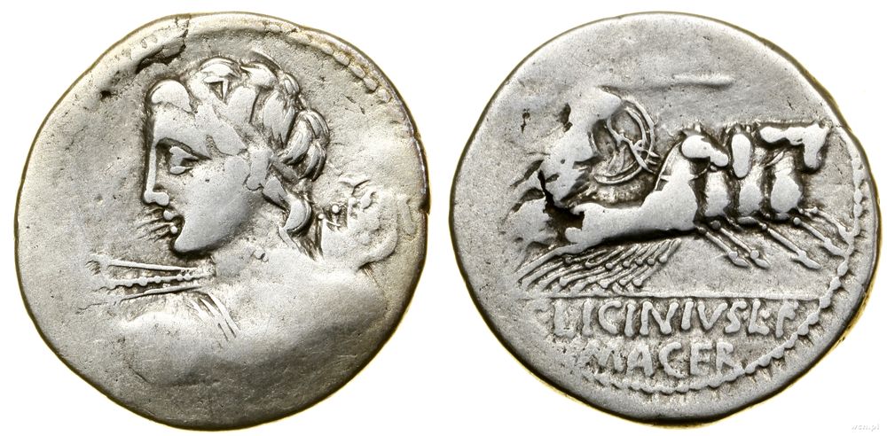 Republika Rzymska, denar, 84 pne