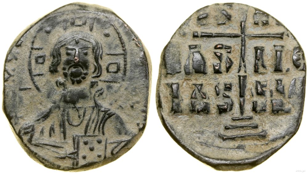 Bizancjum, anonimowy follis (przypisywany Romanowi III lub Michałowi IV Paflagończykowi), (ok. 1028–1041)