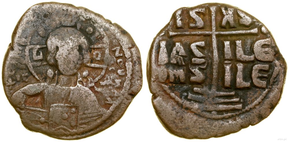 Bizancjum, anonimowy follis (przypisywany Romanowi III lub Michałowi IV Paflagończykowi), (ok. 1028–1041)