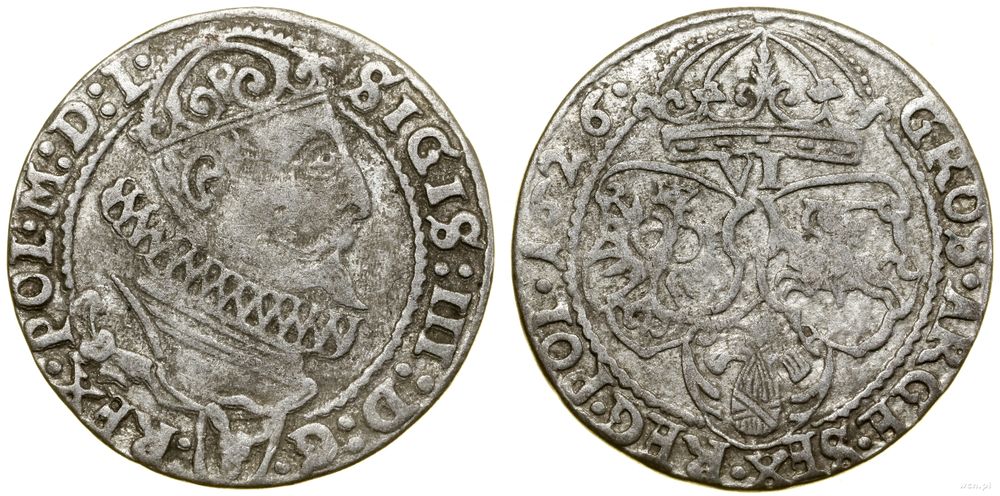 Polska, szóstak, 1626