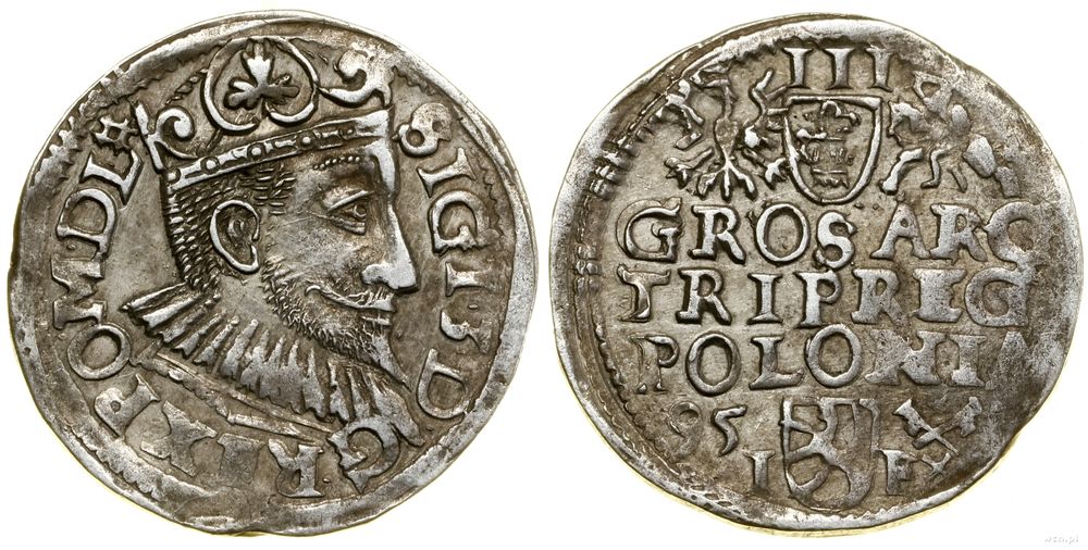 Polska, trojak, 1595