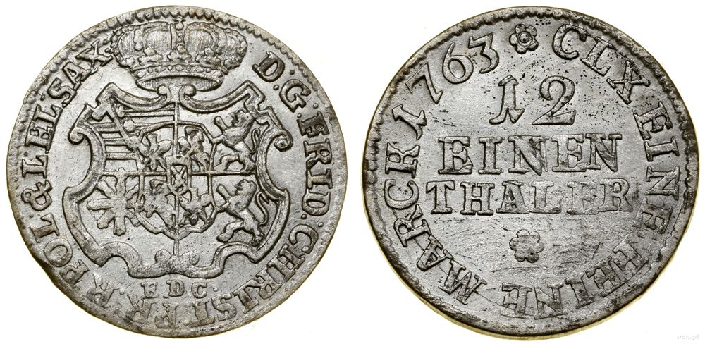 Polska, 1/12 talara (dwugrosz), 1763 EDC