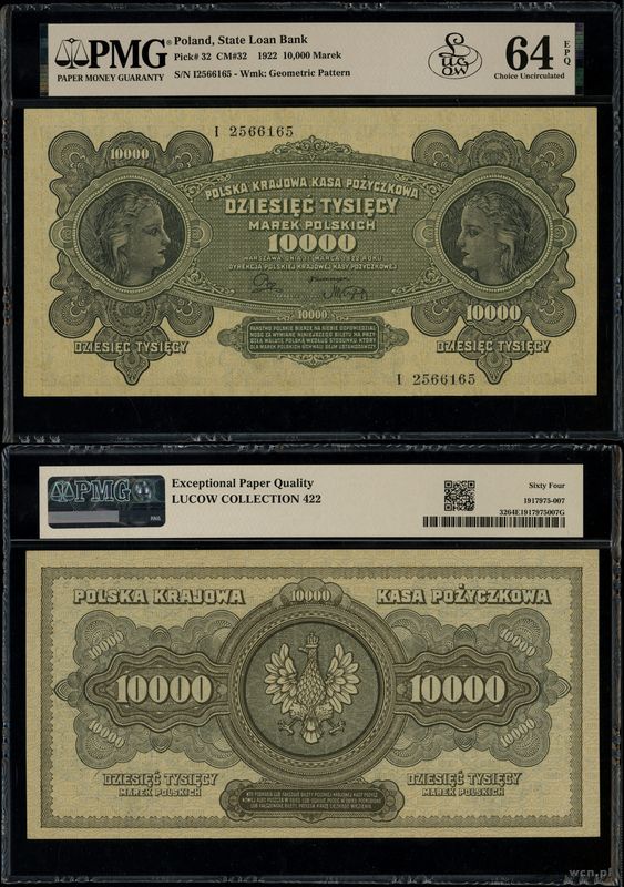Polska, 10.000 marek polskich, 11.03.1922