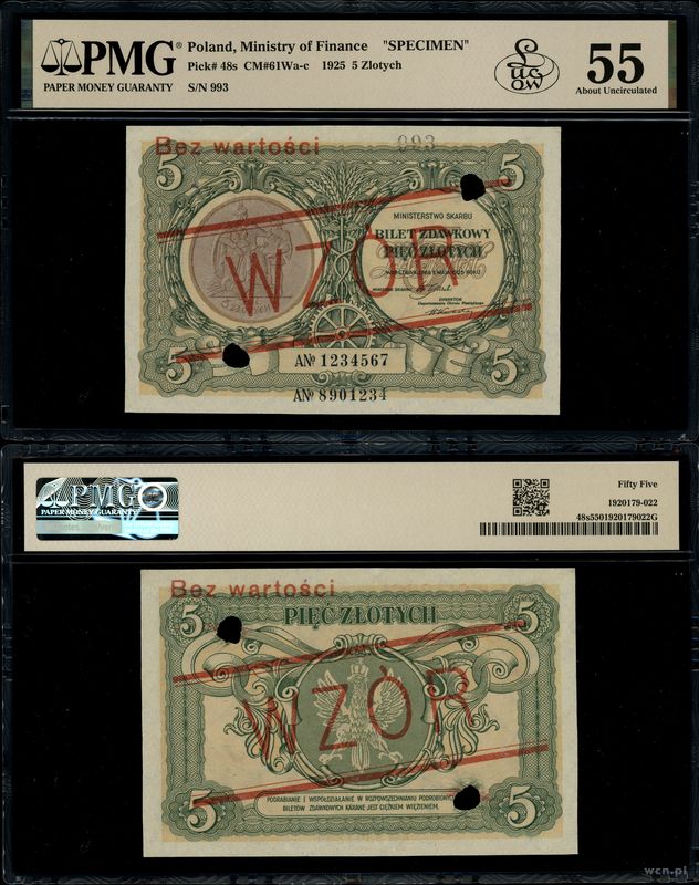 Polska, 5 złotych, 1.05.1925