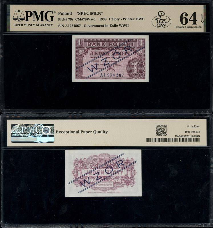 Polska, 1 złoty, 15.08.1939