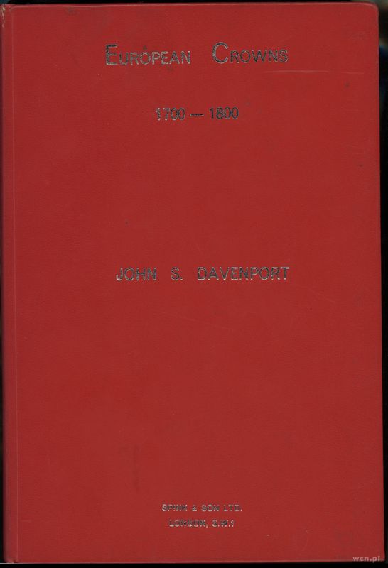 wydawnictwa zagraniczne, Davenport John S. – European Crowns 1700–1800, London 1964, 2. wydanie