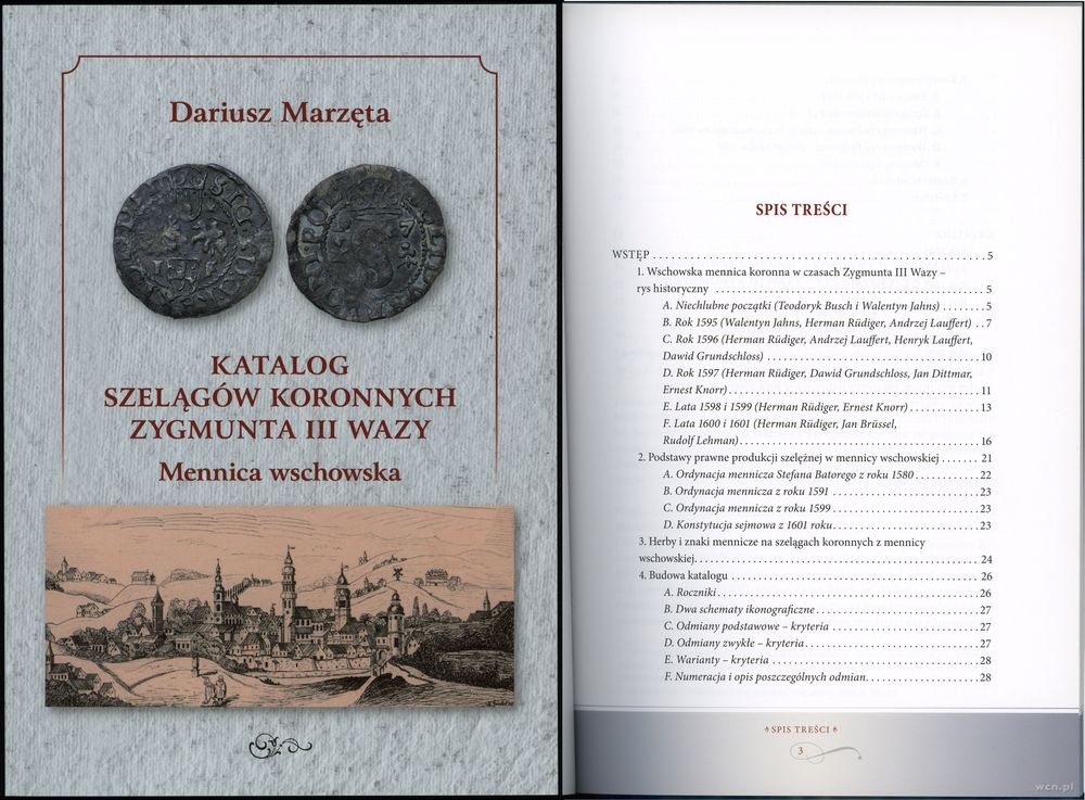 wydawnictwa polskie, Marzęta Dariusz – Katalog szelągów koronnych Zygmunta III Wazy. Mennica Ws..