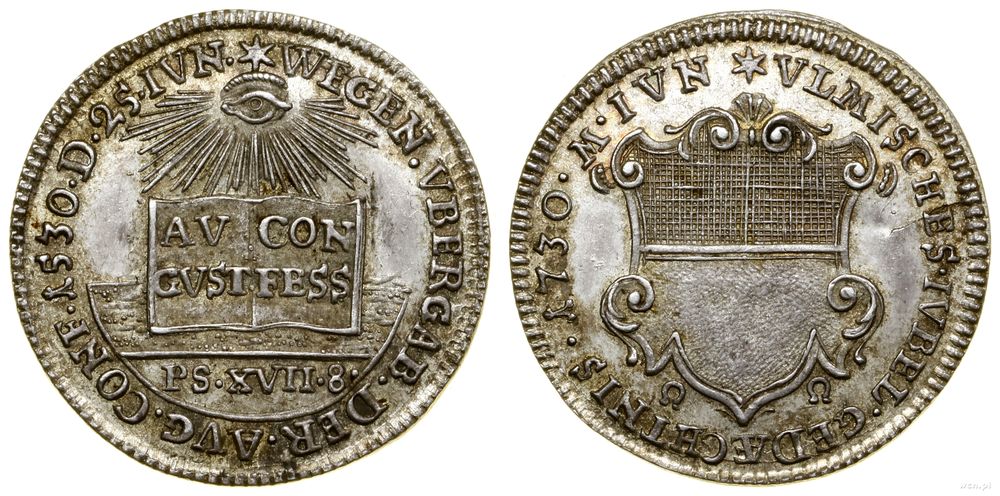 Niemcy, odbitka dukata (w srebrze), 1730