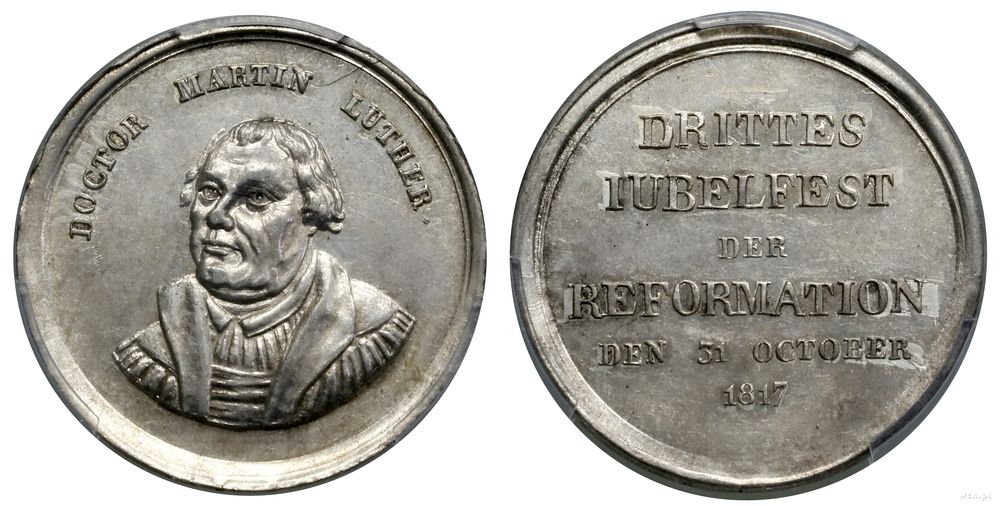 Niemcy, medal 300. rocznica reformacji, 1817
