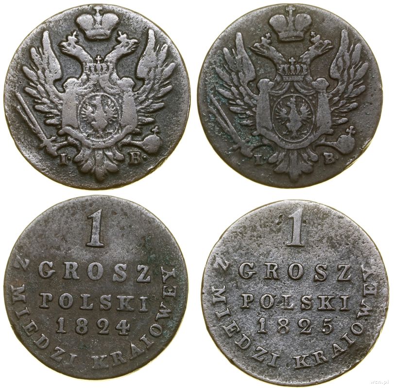 Polska, zestaw 2 x 1 grosz