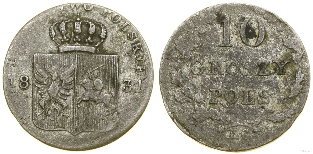 Polska, 10 groszy, 1831