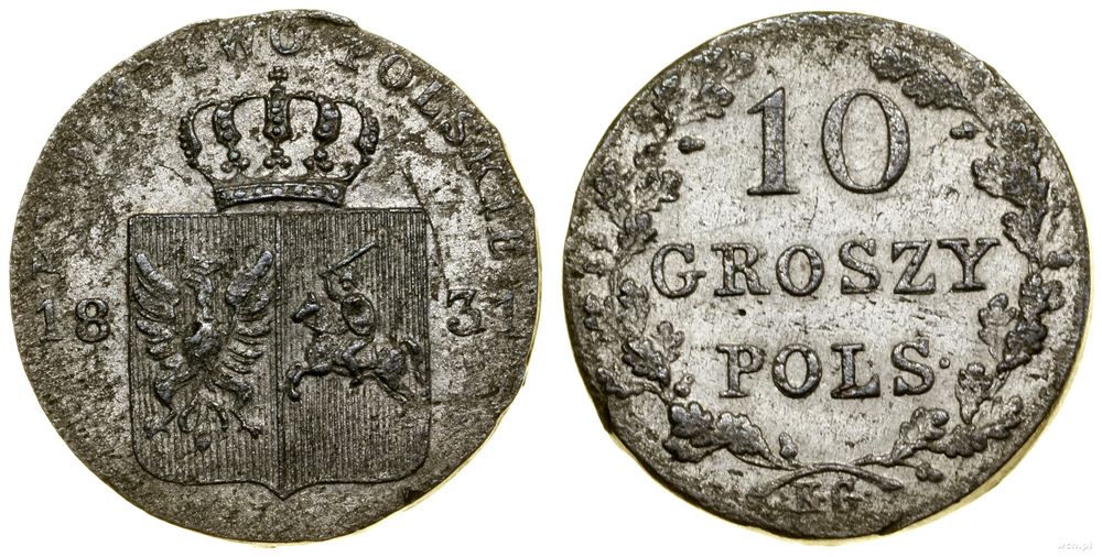 Polska, 10 groszy, 1831
