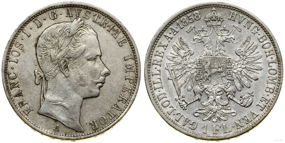 Austria, 1 floren, 1858 A