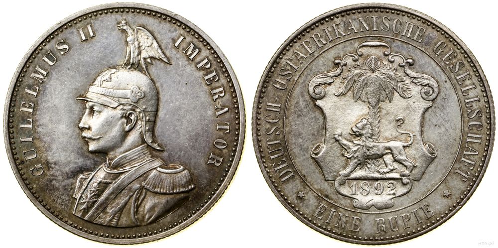 Niemcy, 1 rupia, 1892
