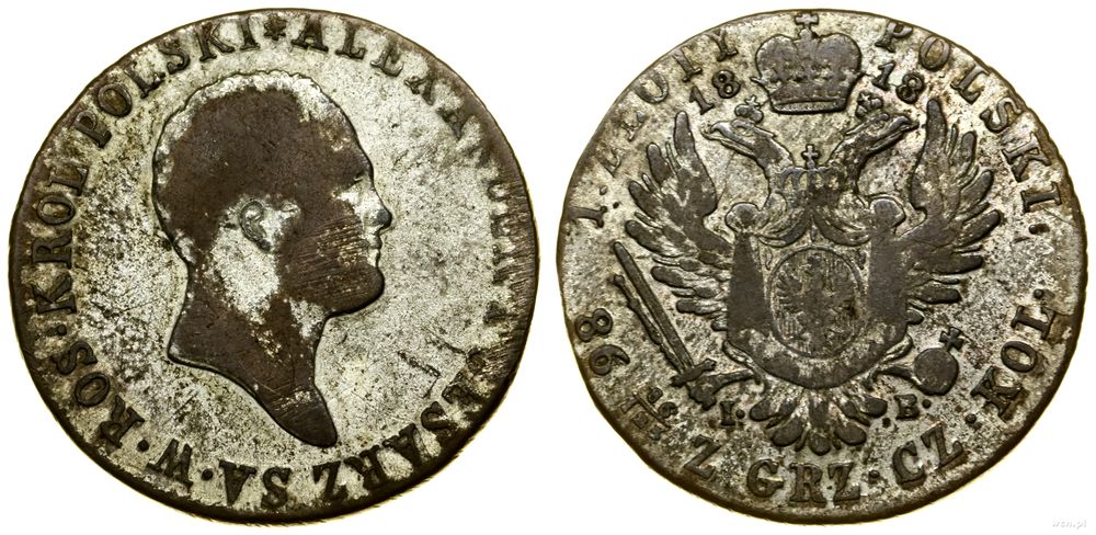Polska, 1 złoty, 1818 IB