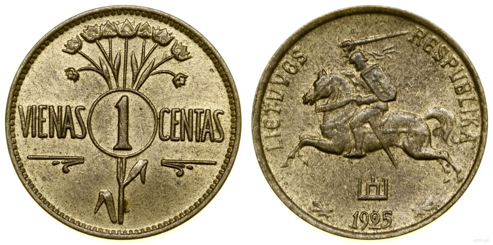 Litwa, 1 cent, 1925