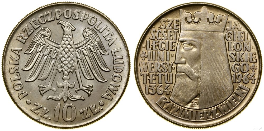 Polska, 10 złotych, 1964