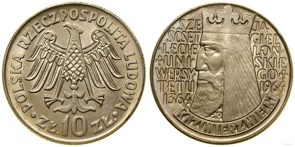 Polska, 10 złotych, 1964