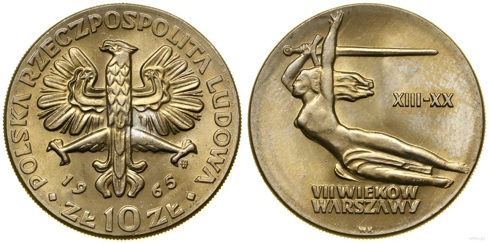 Polska, 10 złotych, 1965