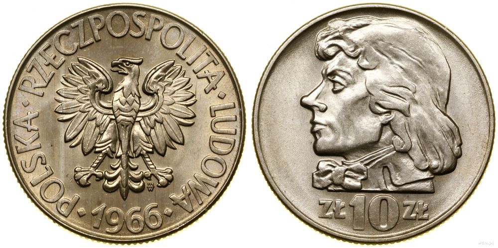 Polska, 10 złotych, 1966