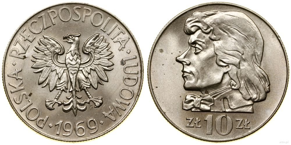 Polska, 10 złotych, 1969
