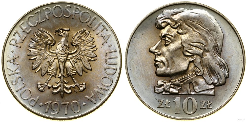 Polska, 10 złotych, 1970