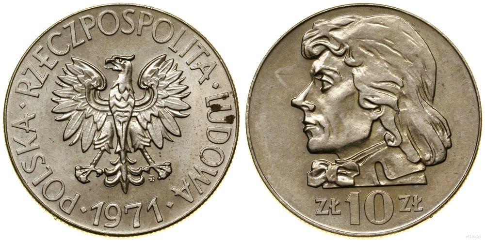 Polska, 10 złotych, 1971
