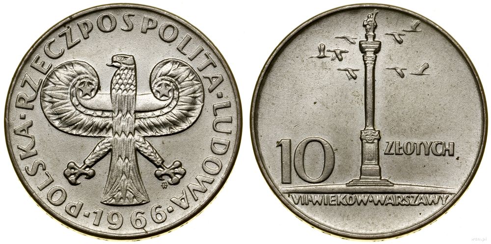 Polska, 10 złotych, 1966