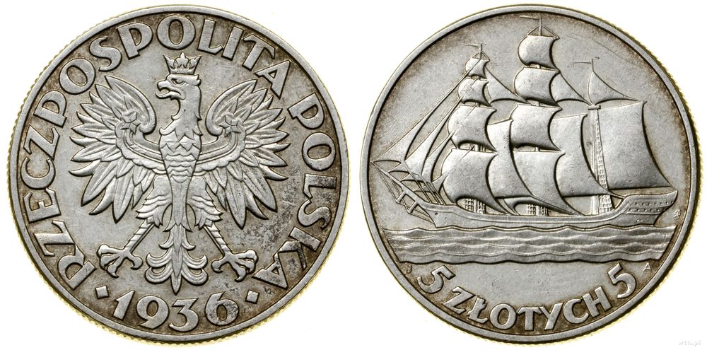 Polska, 5 złotych, 1936