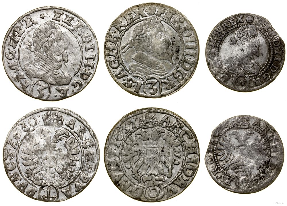 Austria, zestaw 3 monet