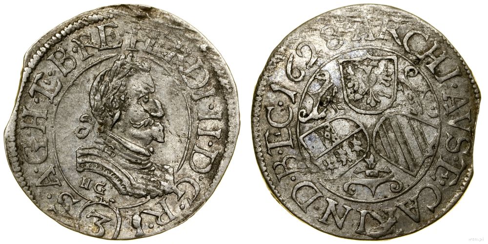 Austria, 3 krajcary, 1628 HG