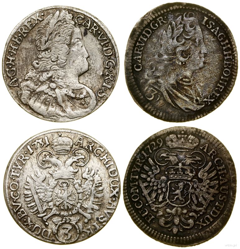 Austria, lot 2 x 3 krajcary